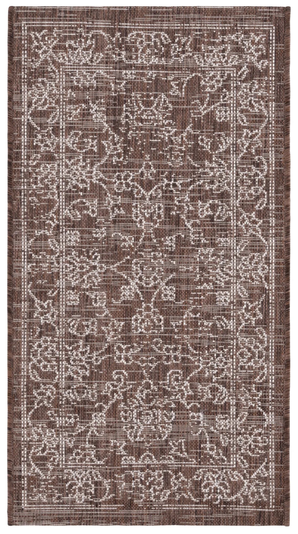 Safavieh Courtyard 2'-0" x 3'-7" Rug in Brown / Ivory