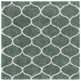 Safavieh Hudson Shag 7'-0" x 7'-0" Rug in Light Green / Ivory