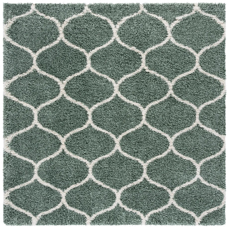 Safavieh Hudson Shag 7'-0" x 7'-0" Rug in Light Green / Ivory
