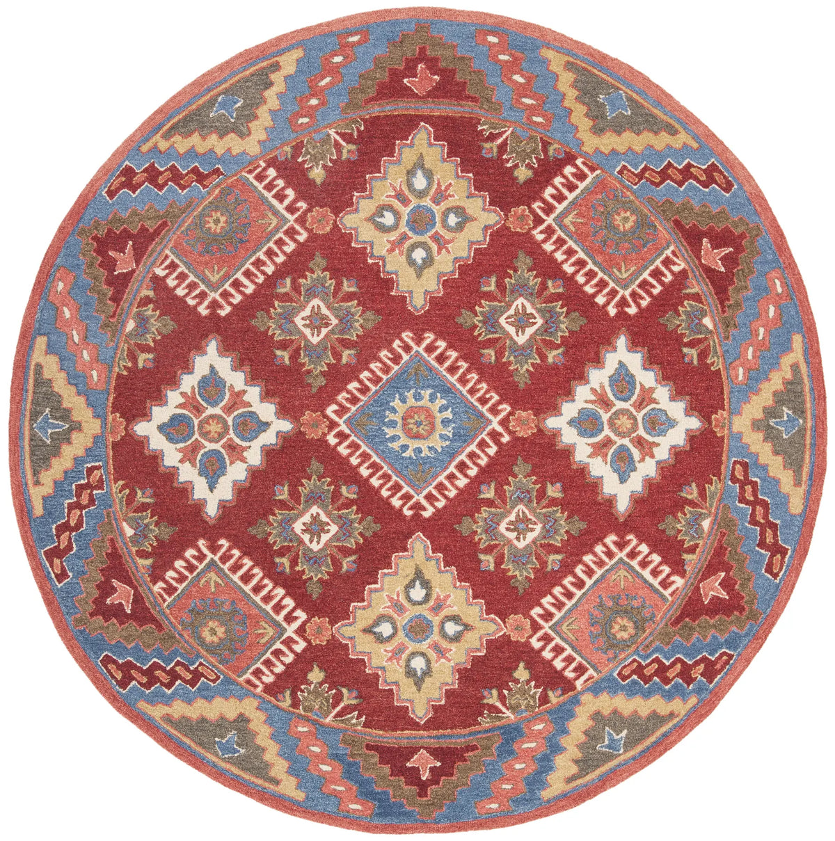 Safavieh Aspen 7'-0" x 7'-0" Rug in Red / Blue