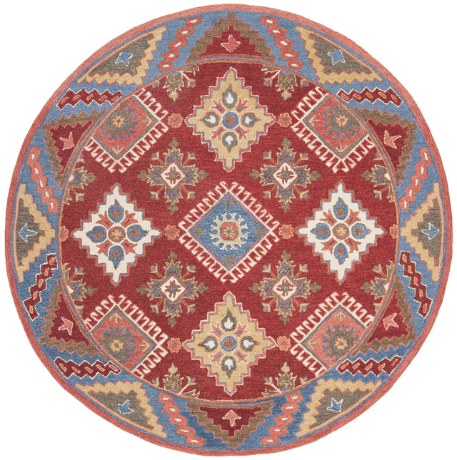 Safavieh Aspen 7'-0" x 7'-0" Rug in Red / Blue