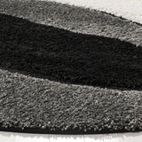 Safavieh Florida Shag 5'-0" x 5'-0" Rug in Grey / Black