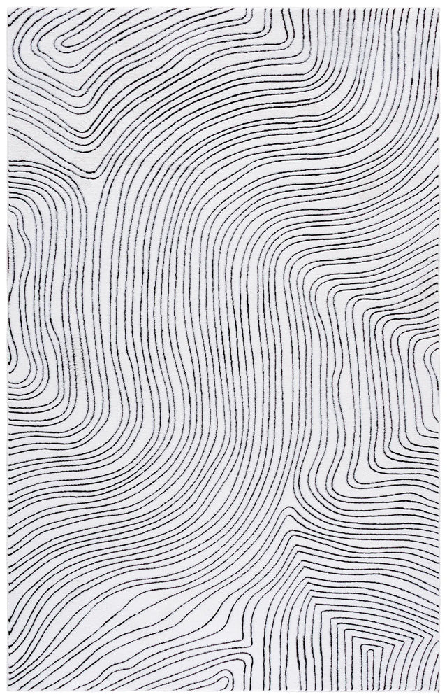 Safavieh Versailles 4'-0" x 6'-0" Rug in Ivory / Black