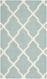 Safavieh Dhurries 3'-0" x 5'-0" Rug in Light Blue / Ivory