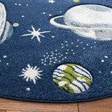 Safavieh Carousel Kids 100 5'-3" x 5'-3" Rug in Navy / Ivory
