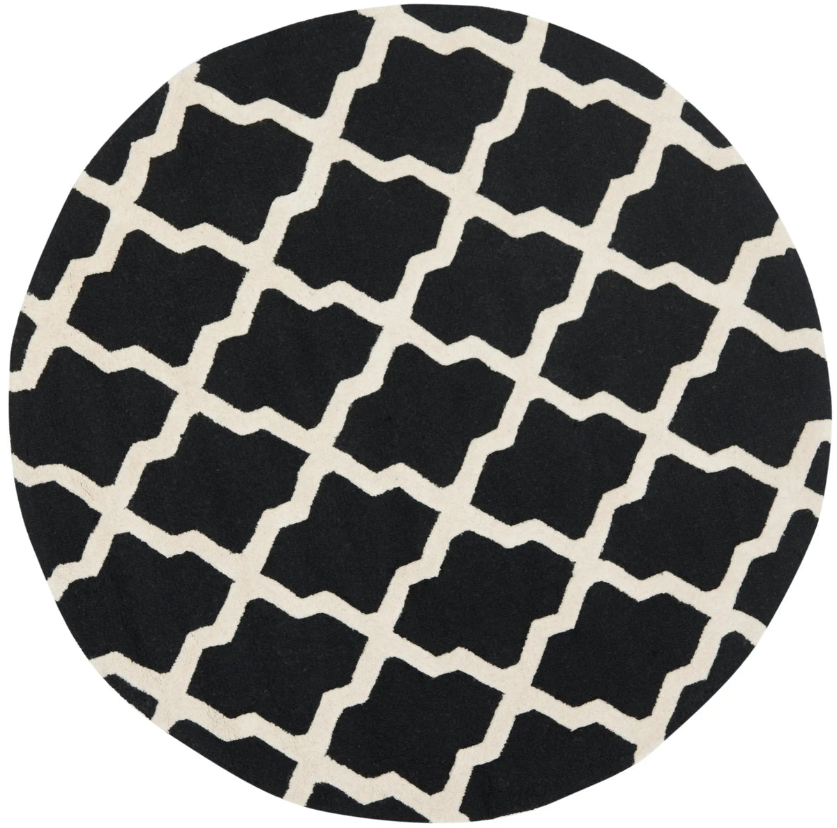 Safavieh Cambridge 6'-0" x 6'-0" Rug in Black / Ivory
