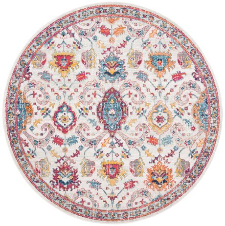 Safavieh Evoke 5'-3" x 5'-3" Rug in Cream / Orange
