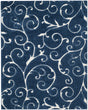 Safavieh Florida Shag 9'-6" x 13'-0" Rug in Dark Blue / Cream