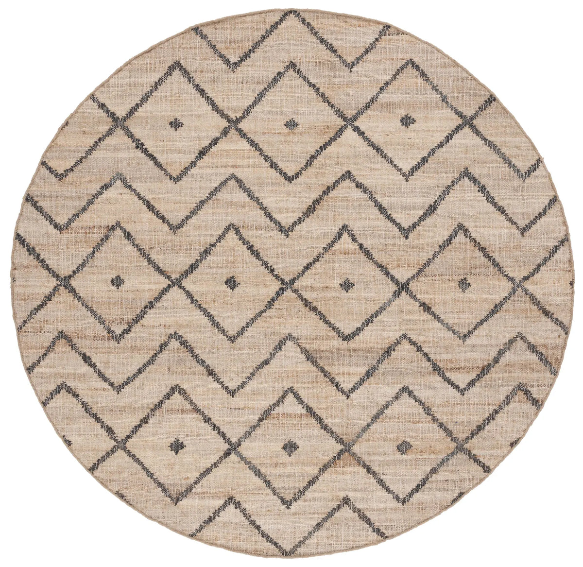 Safavieh Kilim 5'-0" x 5'-0" Rug in Natural / Charcoal