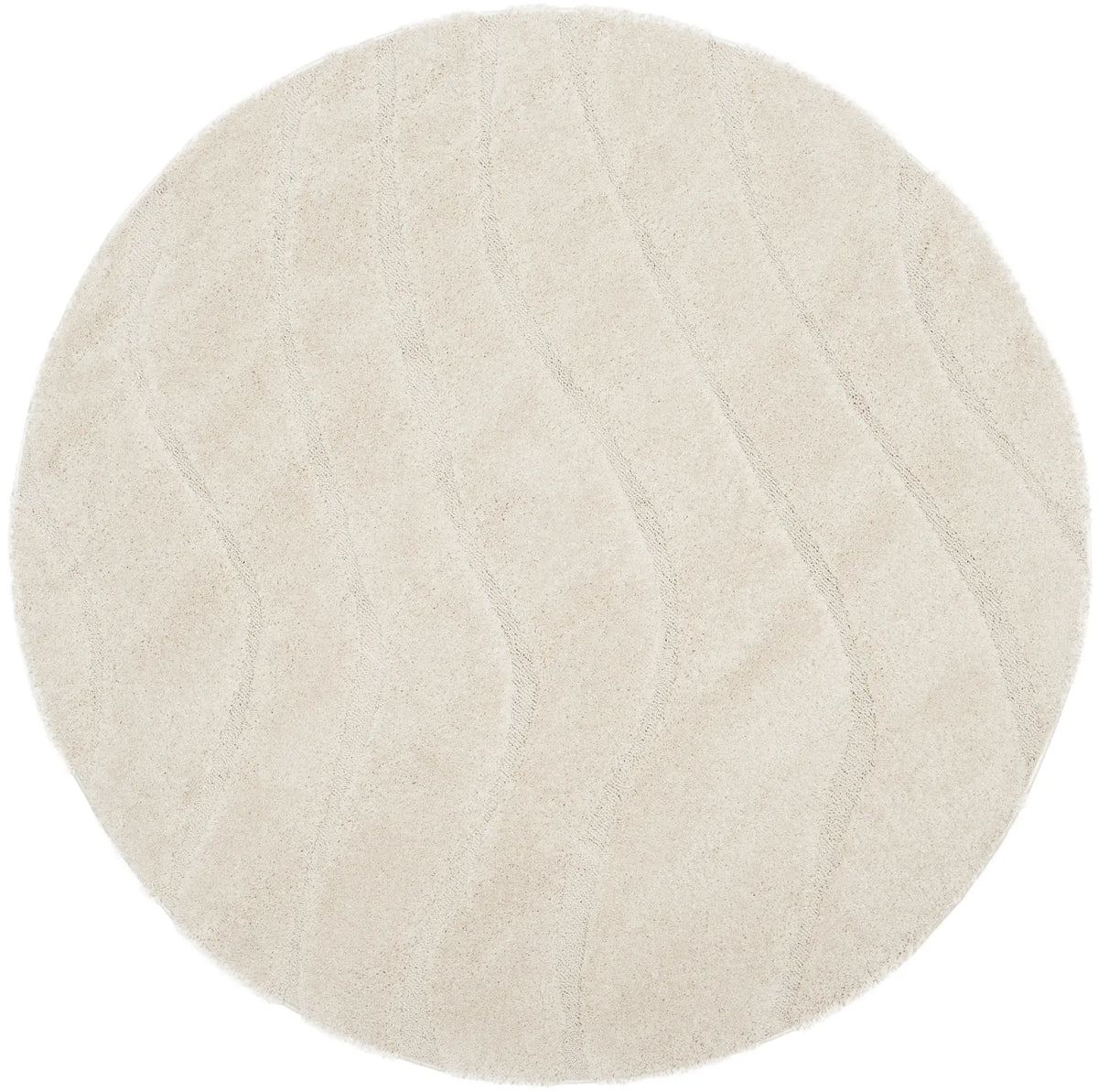 Safavieh Florida Shag 5'-0" x 5'-0" Rug in Creme / Creme