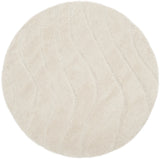 Safavieh Florida Shag 5'-0" x 5'-0" Rug in Creme / Creme