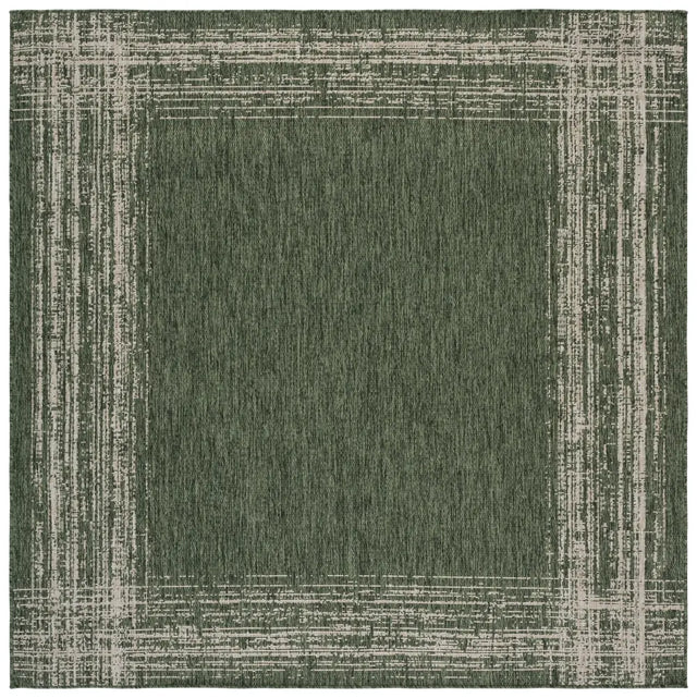 Safavieh Beach House 6'-7" x 6'-7" Rug in Green / Beige