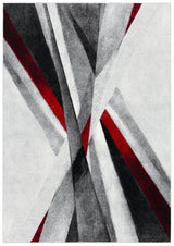 Safavieh Hollywood 4'-0" x 6'-0" Rug in Grey / Red