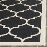 Safavieh Courtyard 4'-0" x 5'-7" Rug in Black / Beige