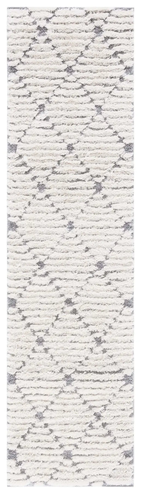 Safavieh Hi-Lo Shag 2'-2" x 8'-0" Rug in Grey / Beige