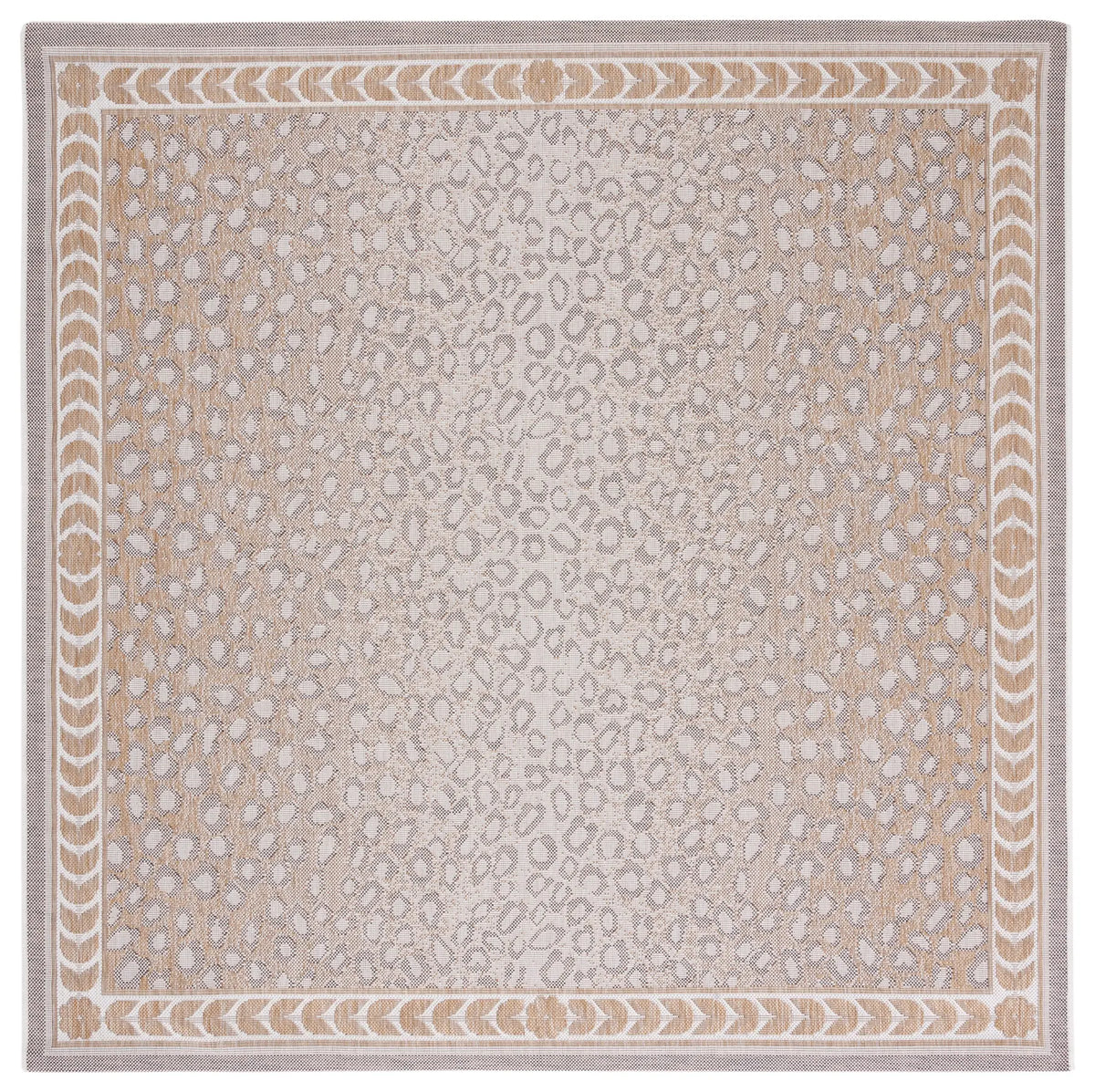 Safavieh Courtyard 6'-7" x 6'-7" Rug in Beige / Gold