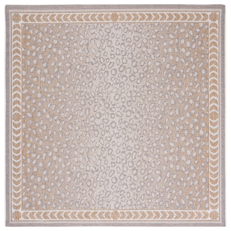 Safavieh Courtyard 6'-7" x 6'-7" Rug in Beige / Gold