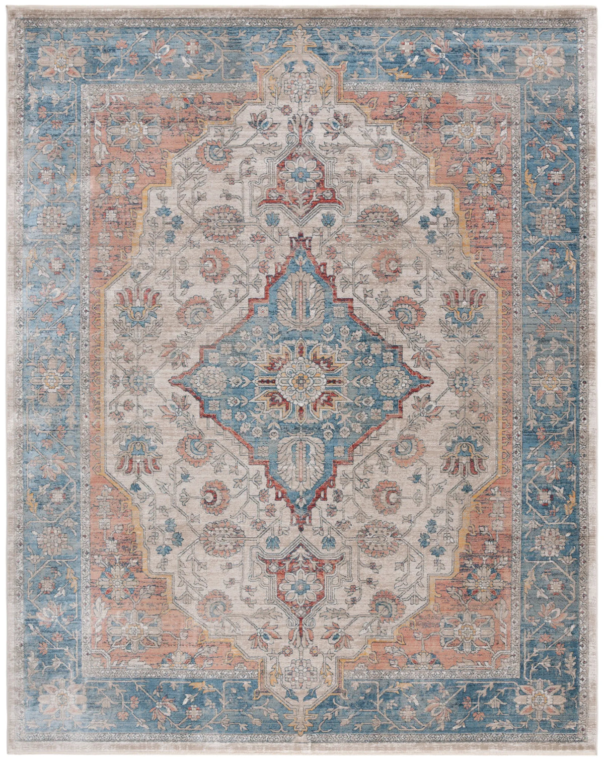 Safavieh Victoria 10'-0" x 14'-0" Rug in Navy / Ivory