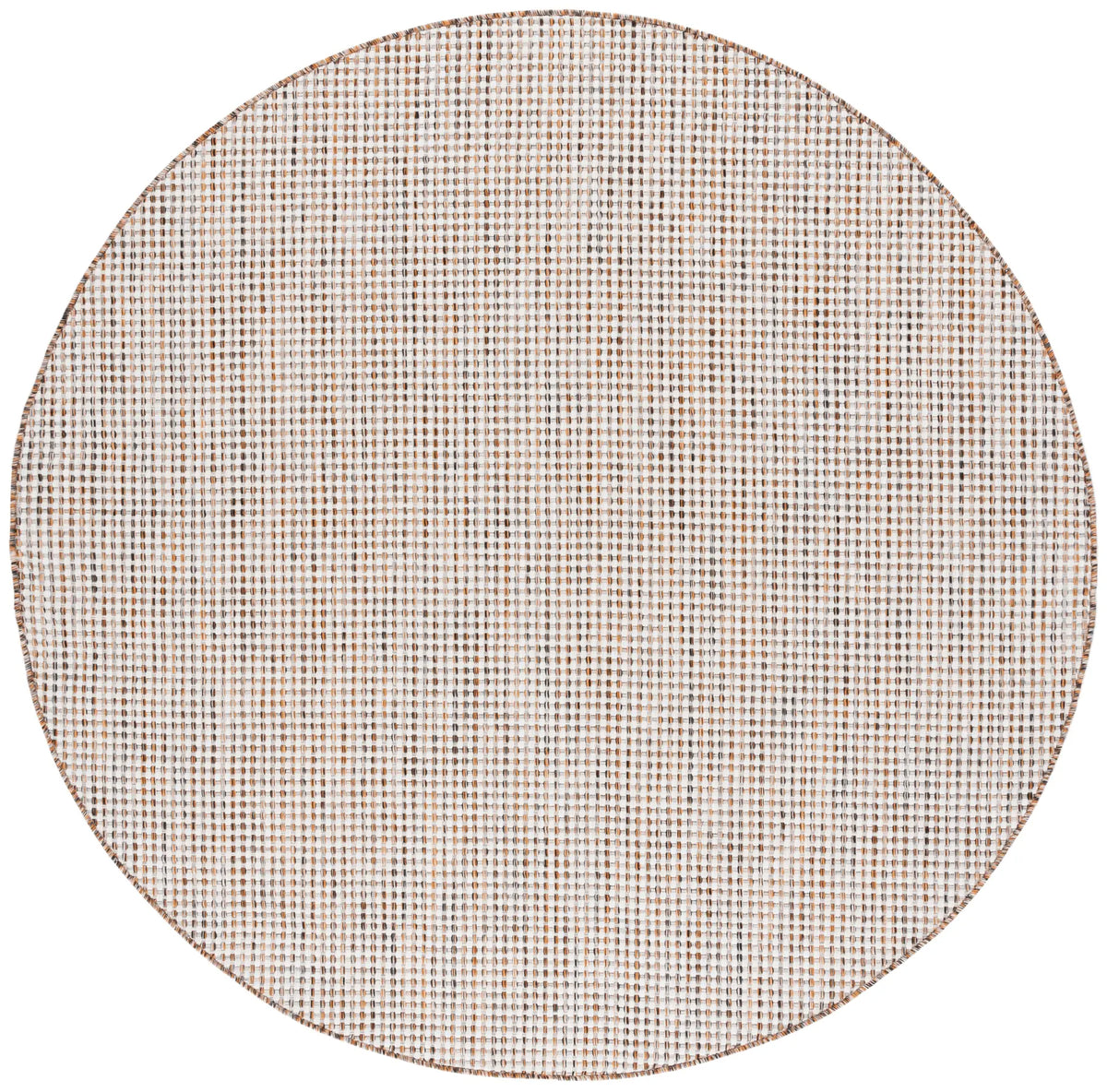 Safavieh Courtyard 6'-7" x 6'-7" Rug in Ivory Grey / Rust