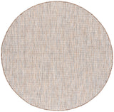 Safavieh Courtyard 6'-7" x 6'-7" Rug in Ivory Grey / Rust