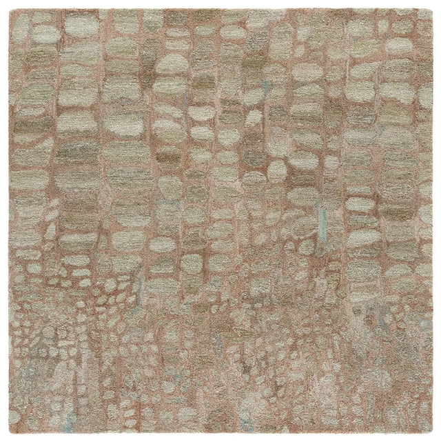 Safavieh Abstract 6'-0" x 6'-0" Rug in Light Green / Blush