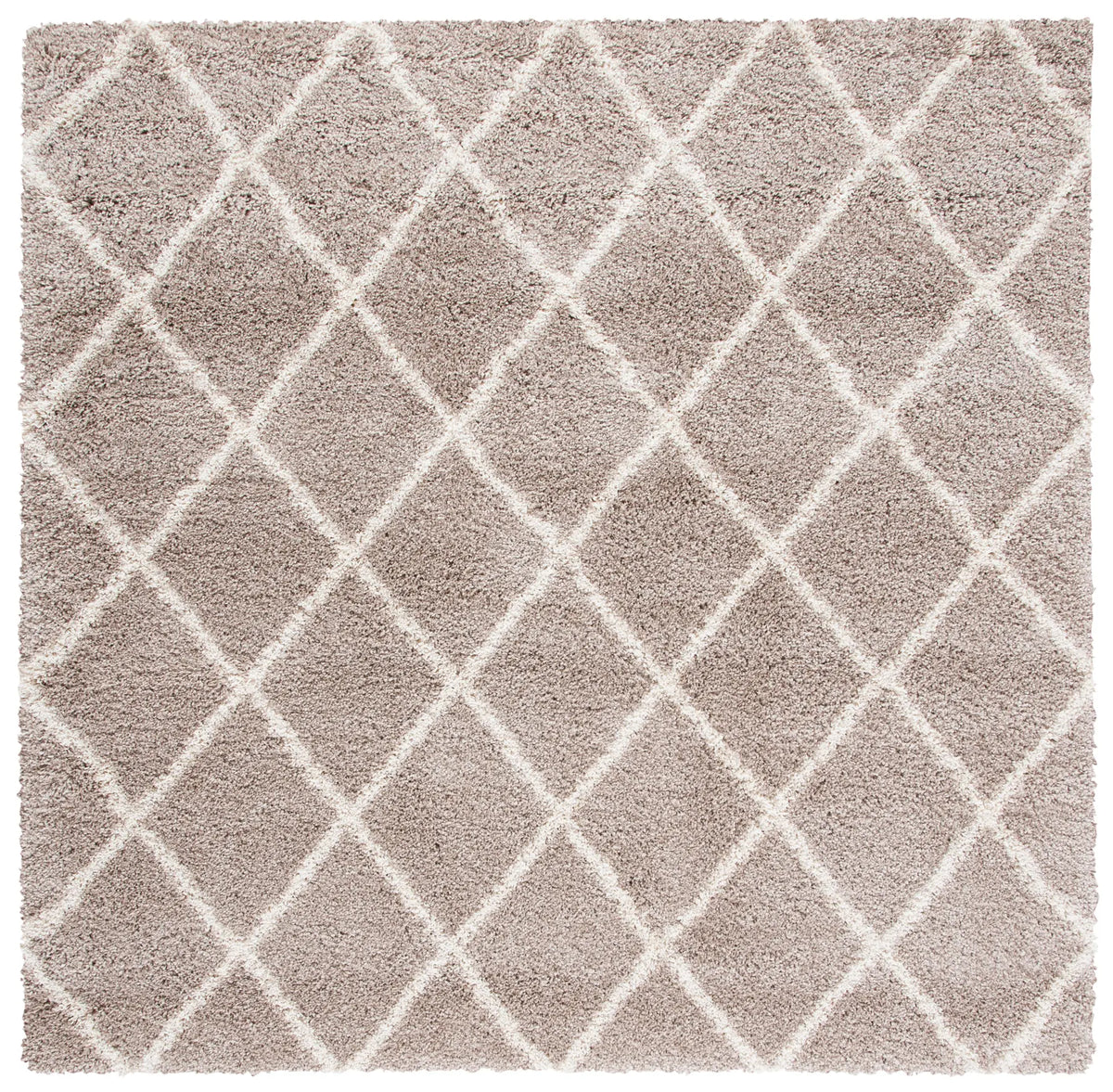 Safavieh Hudson Shag 7'-0" x 7'-0" Rug in Beige / Ivory