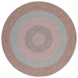 Safavieh Braided 5'-0" x 5'-0" Rug in Brown / Grey Pink
