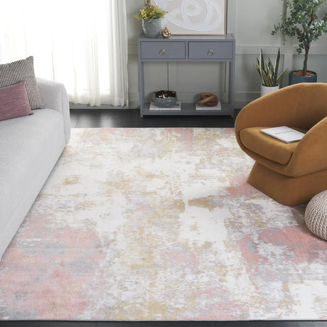 Safavieh Bayside 10'-0" x 14'-0" Rug in Ivory / Grey Pink