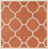 Safavieh Courtyard 6'-7" x 6'-7" Rug in Terracotta