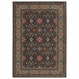 Oriental Weavers Sphinx HASTINGS HA07D Charcoal Floral Rugs - main flat