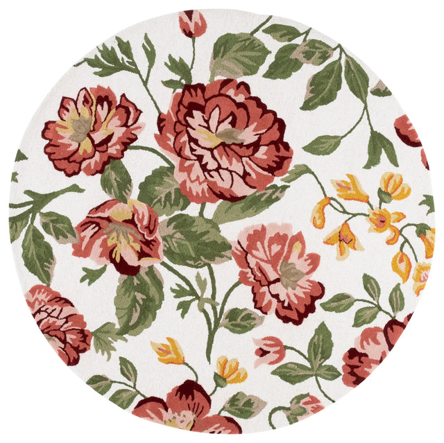 Safavieh Jardin 6'-0" x 6'-0" Rug in Ivory / Pink