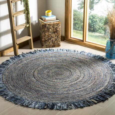 Safavieh Cape Cod 5'-0" x 5'-0" Rug in Ivory / Denim