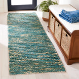 Safavieh Natural Fiber 2'-3" x 8'-0" Rug in Dark Green / Natural