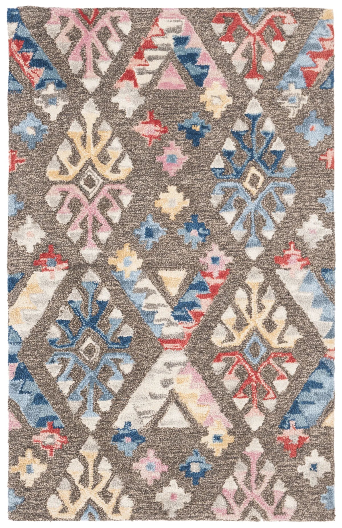 Safavieh Micro-Loop 2'-6" x 4'-0" Rug in Grey / Blue