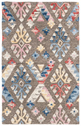 Safavieh Micro-Loop 2'-6" x 4'-0" Rug in Grey / Blue