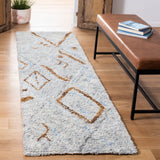 Safavieh Casablanca Shag 2'-3" x 8'-0" Rug in Grey / Blue