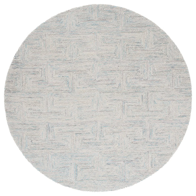 Safavieh Ikat 6'-0" x 6'-0" Rug in Teal / Grey