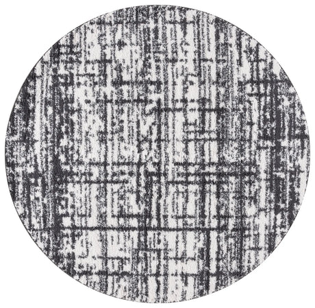 Safavieh Rumi Shag 6'-7" x 6'-7" Rug in Charcoal / Ivory