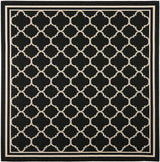 Safavieh Courtyard 6'-7" x 6'-7" Rug in Black / Beige