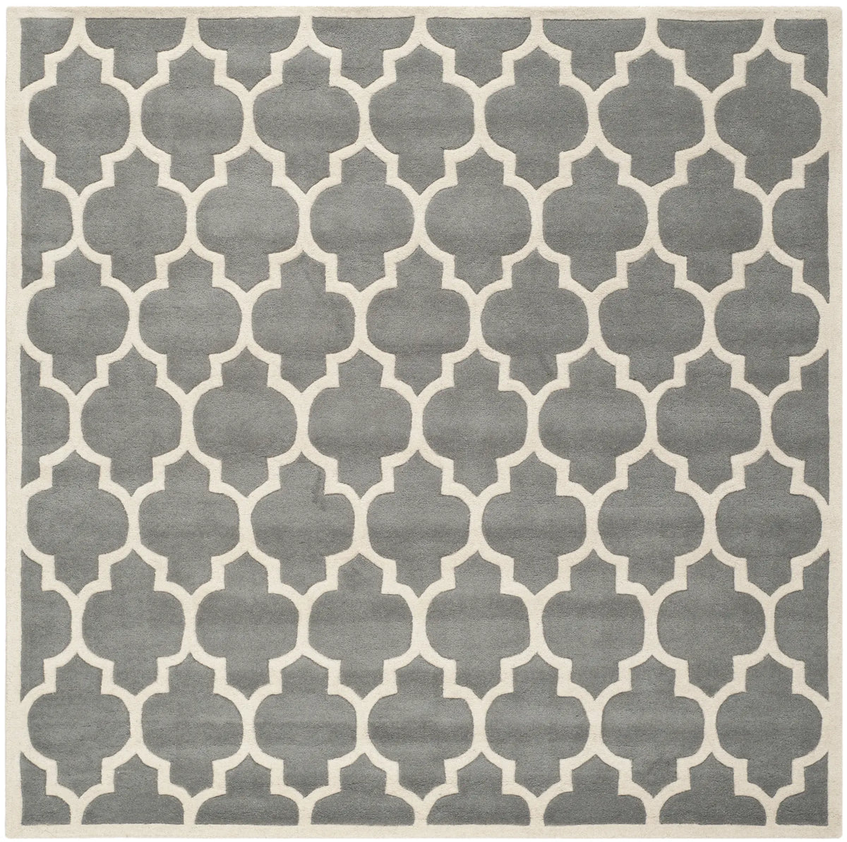 Safavieh Chatham 7'-0" x 7'-0" Rug in Dark Grey / Ivory