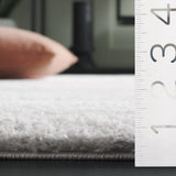 Safavieh Jasmine Shag 4'-0" x 6'-0" Rug in Light Grey / Ivory