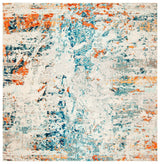 Safavieh Madison 6'-7" x 6'-7" Rug in Cream / Orange