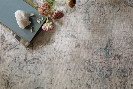 Loloi Loren Lq-04 Silver / Slate Rugs - styled aerial 1