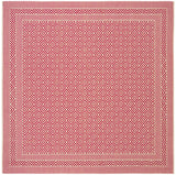 Safavieh Courtyard 6'-7" x 6'-7" Rug in Beige / Red
