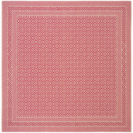 Safavieh Courtyard 6'-7" x 6'-7" Rug in Beige / Red