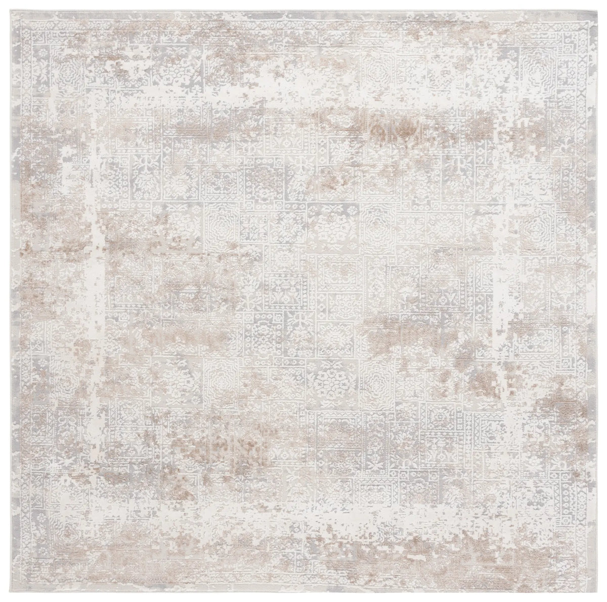 Safavieh Hanna 6'-7" x 6'-7" Rug in Ivory Grey / Beige