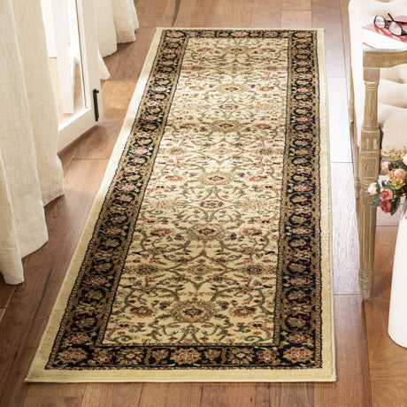 Safavieh Lyndhurst 2'-3" x 10'-0" Rug in Ivory / Black