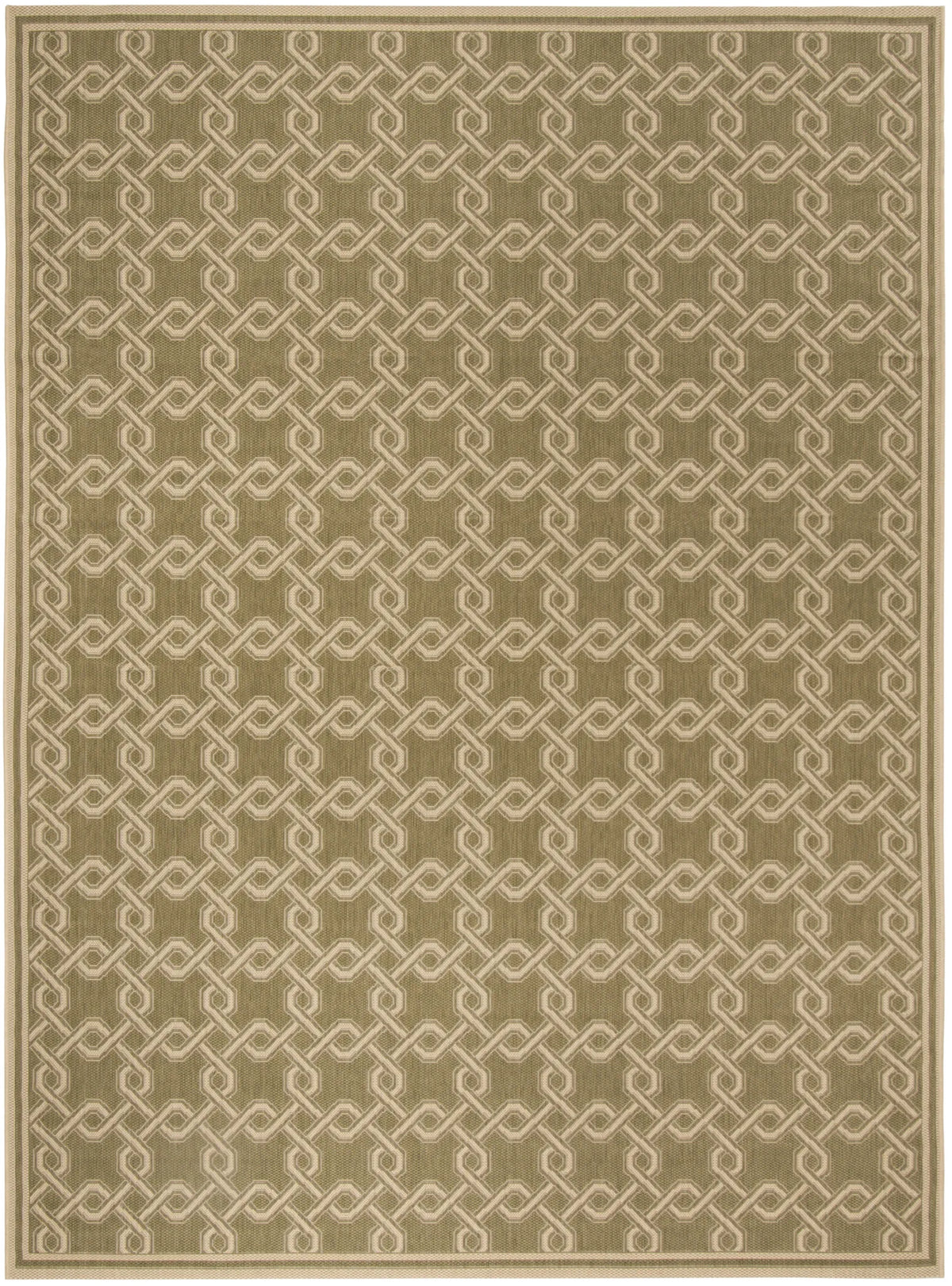 Safavieh Martha Stewart 6'-7" x 9'-6" Rug in Green / Creme