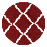 Safavieh Sgd-Dallas Shag 6'-0" x 6'-0" Rug in Red / Ivory