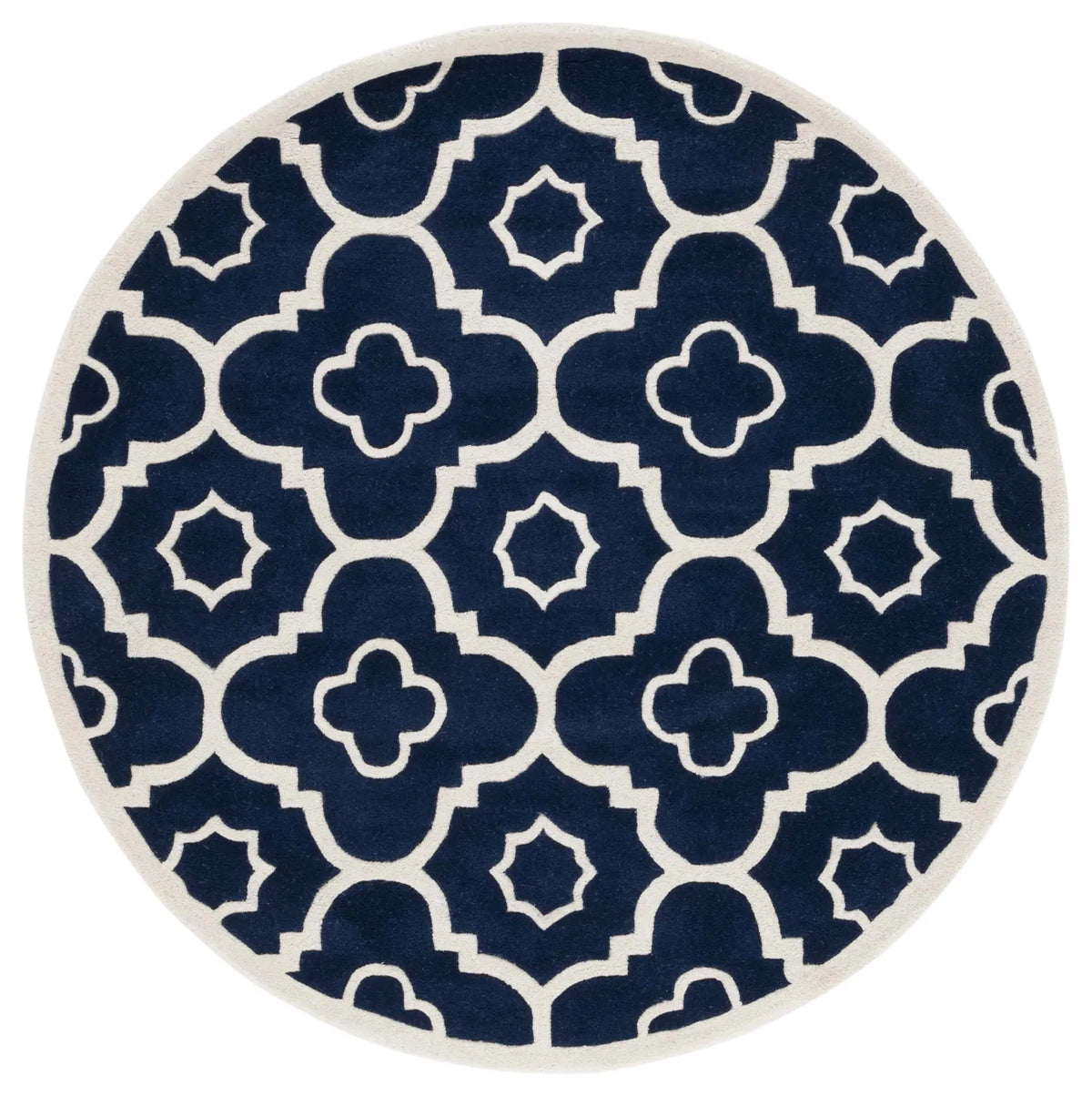 Safavieh Chatham 5'-0" x 5'-0" Rug in Dark Blue / Ivory